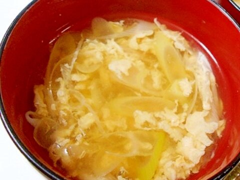 長ねぎたっぷり　☆　中華風卵スープ